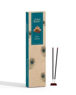 ISKCON Natural Premium Kesar Chandan Agarbatti Incense Sticks 8 Inch | Long-Lasting Aroma
