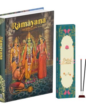 Valmiki Ramayana English Book (Hardcover),Ramayan Katha Granth with Radha Rasbihari Agarbatti