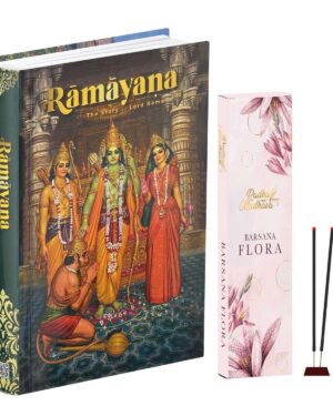 Valmiki Ramayana English Book (Hardcover),Ramayan Katha Granth with Barsana Flora Agarbatti