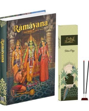 Valmiki Ramayana English Book (Hardcover),Ramayan Katha Granth with Vishnu Priya Agarbatti