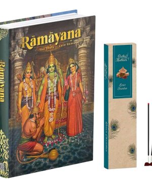 Valmiki Ramayana English Book (Hardcover),Ramayan Katha Granth with Kesar Chandan Agarbatti