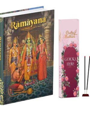 Valmiki Ramayana English Book (Hardcover),Ramayan Katha Granth with Goloka Flora Agarbatti